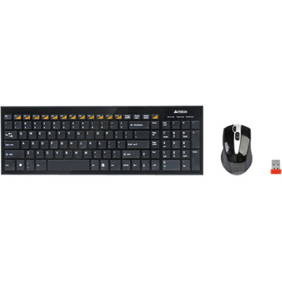 9500H A4Tech 2.4G Pinpoint Optic Engine USB Mouse and Wireless Keyboard 